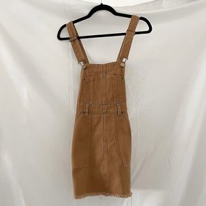 NWT Brown Dress Overalls